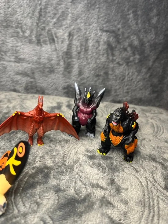 Kids Monster Action Figure Playset - Orange, Black & Cream Figures - Picture 2 of 4